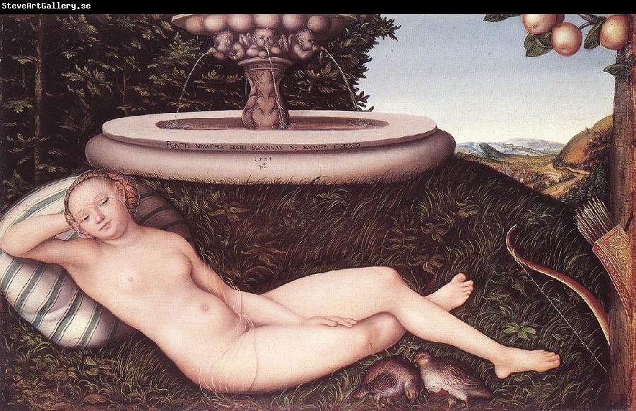 CRANACH, Lucas the Elder The Nymph of the Fountain fdg